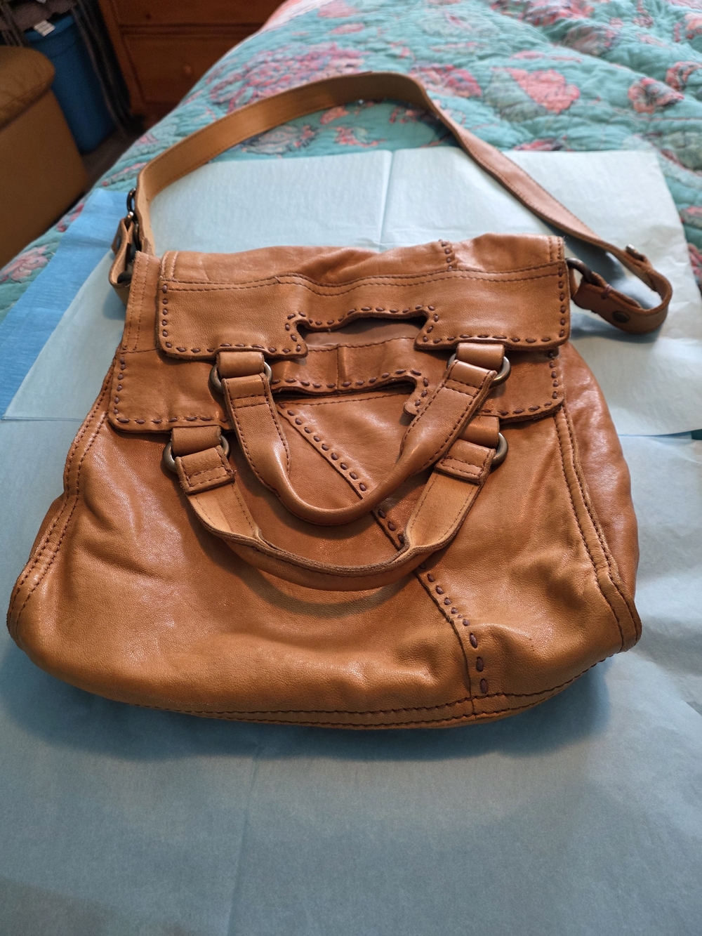 Lucky Brand Caramel Abbey Road Crossbody Bag
